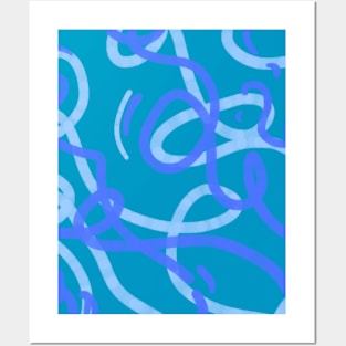 Spiral in Blue Posters and Art